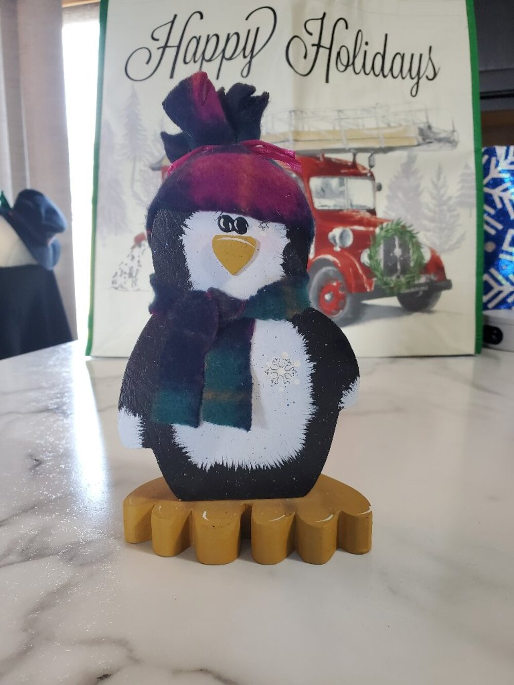 Winter Penguin Shelf Sitter Figurine